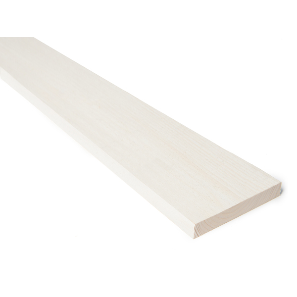 Kledning rektangulær gran 19x123 mm grunnet klasse 1 hvit