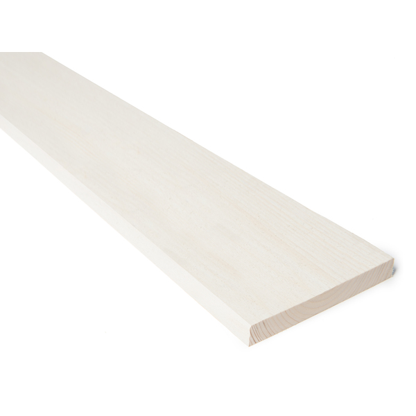 Kledning rektangulær gran 19x148 mm grunnet klasse 1 hvit