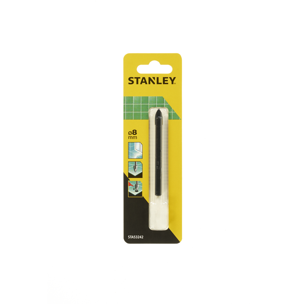 Stanley STA53242-QZ, Drill, 8 mm, 8,3 cm, Glass, Sylindrisk Skaft, 1 stykker