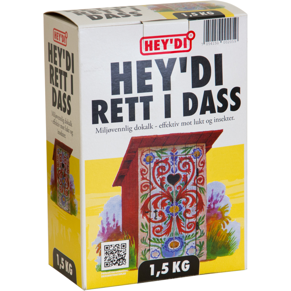 Hey'Di Heydi Rett I Dass 1,5 Kg Er En Miljøvennlig Dokalk - Effektiv Mot Lukt Og Insekter.