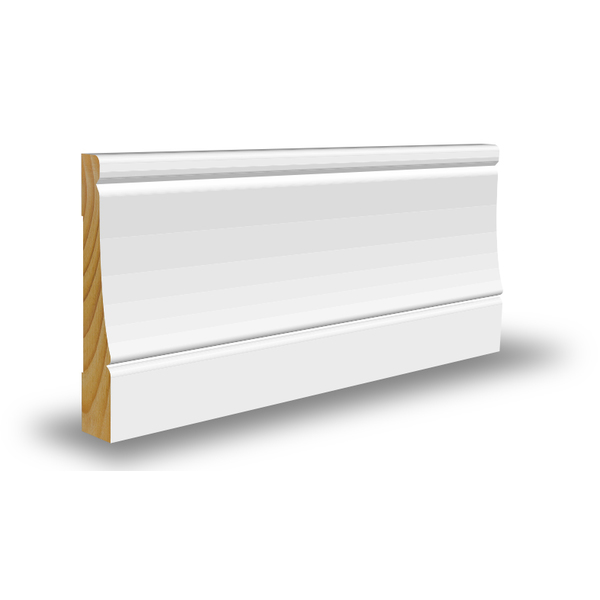 Kombilist furu klassisk hvit S0500-N 15x70x4400 mm