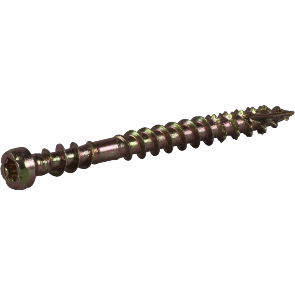 554642 Sokkelskrue 3,9 mm Ø, gulkrom, TX10 42 mm, 400-pakning