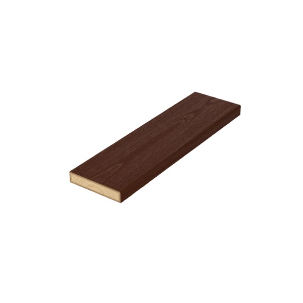 Kledning rektangulær royal furu 19x98 mm behandlet klasse 1 tjærebrun rb.10