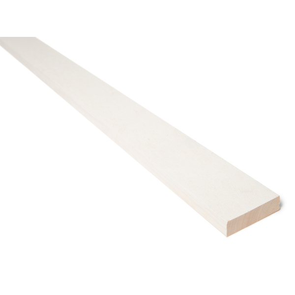 Kledning rektangulær gran 19x73 mm grunnet klasse 1 hvit