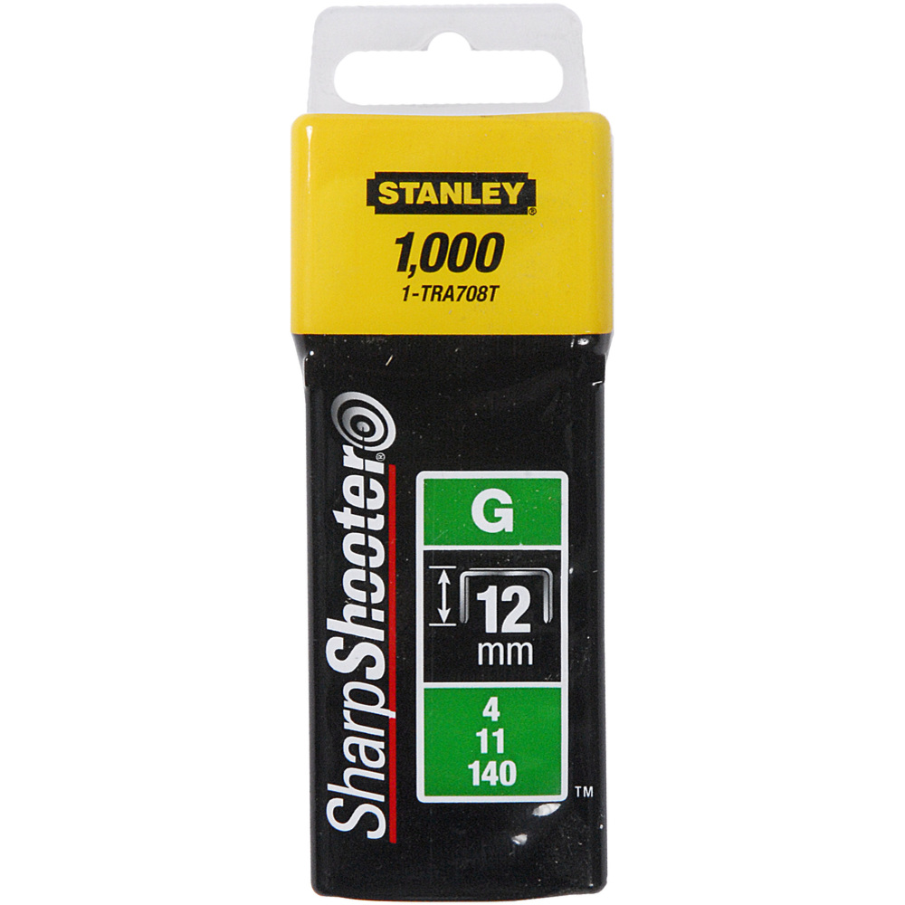 Stanley 1-TRA708T Stifteklammer G-type, 1000-pakning 12 mm