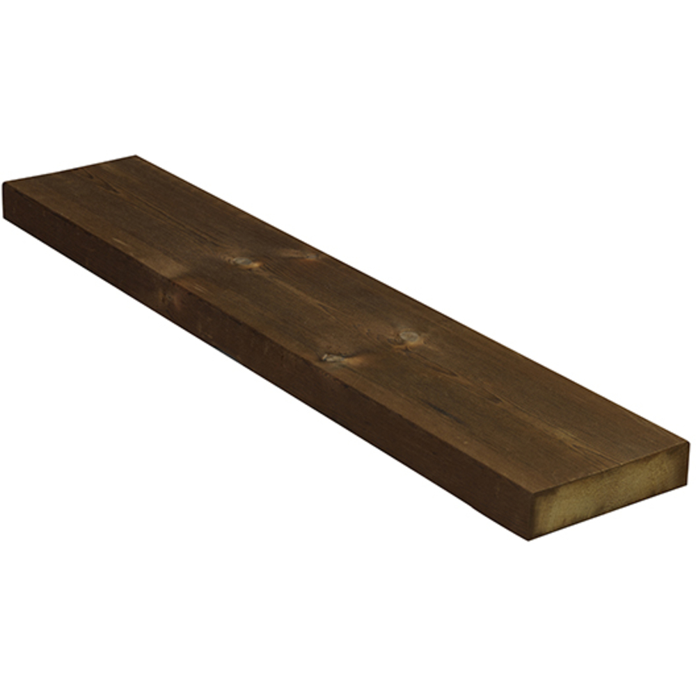 Bilde av Terrassebord character ubehandlet furu 28x120 mm u/sidespor brun