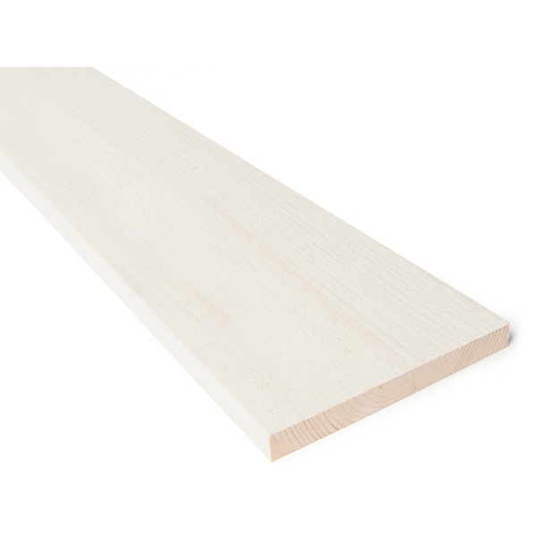 Kledning rektangulær gran 19x173 mm malt klasse 1 hvit