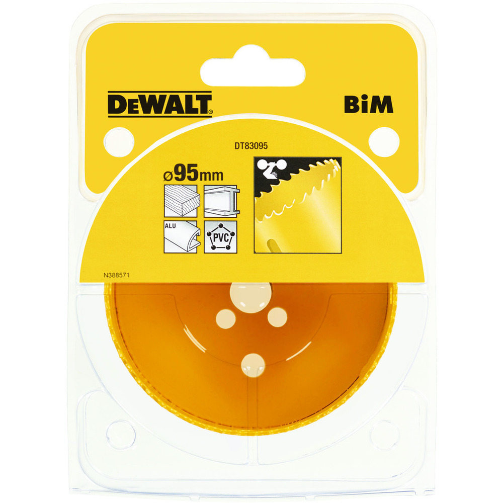 Dewalt Hullsag Dt83095, Bi-Metall, 95mm, Hulltaking I Tre, Metall Og Plast For Gj.G. Rør, Ledn/downl