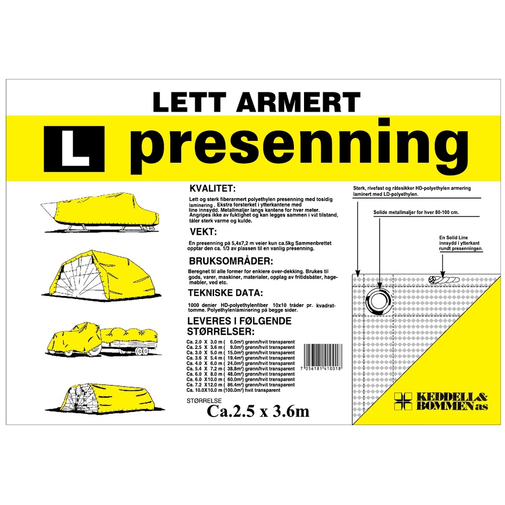 Presenning 4x6 M Grønn