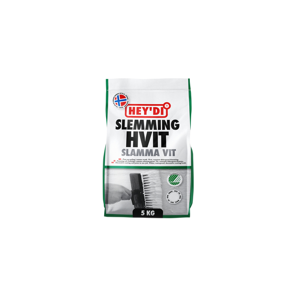 Bilde av SLEMMING HVIT 5KG VANNTETT SEMENTBASERT DEKORPUSS