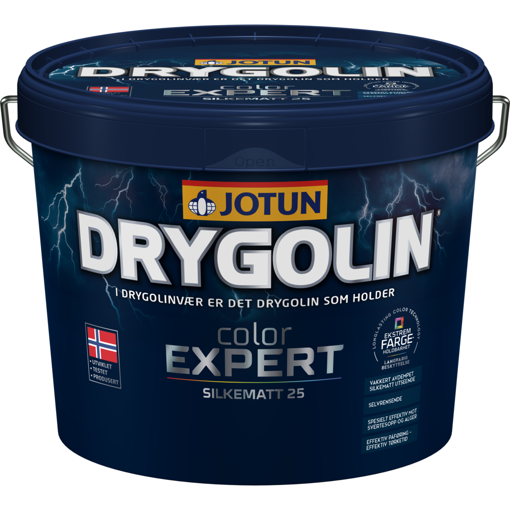 Drygolin Eksteriørmaling color expert oksydrød bas 2.7l