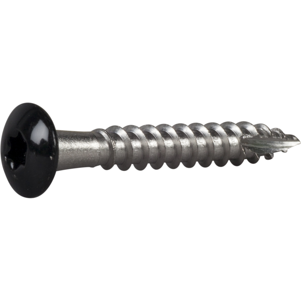 590404 Rennekrokskrue 4,8 mm Ø, svart, TX20 35 mm, 250-pakning