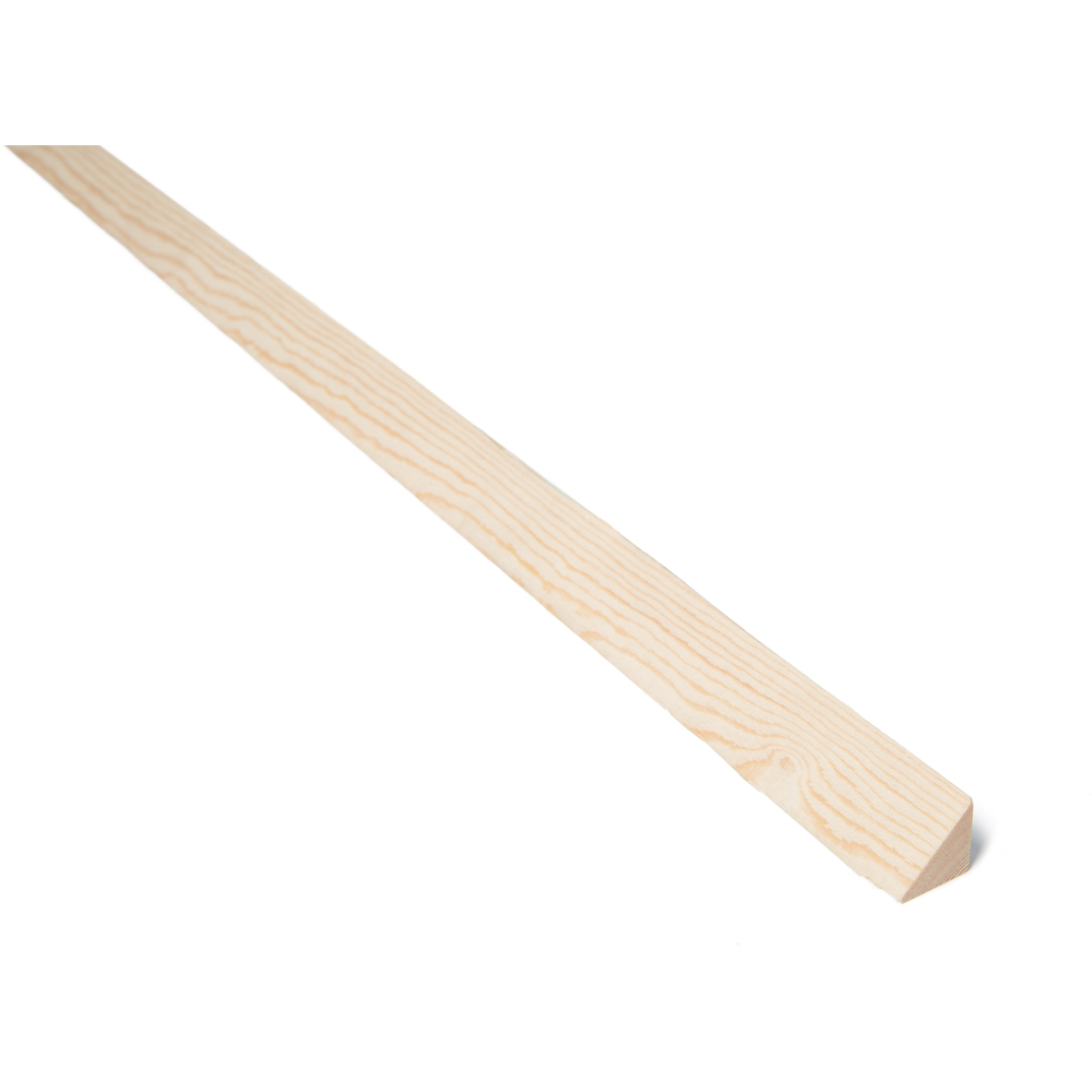 Trekantlekt gran ubehandlet diagonal 23x23 mm