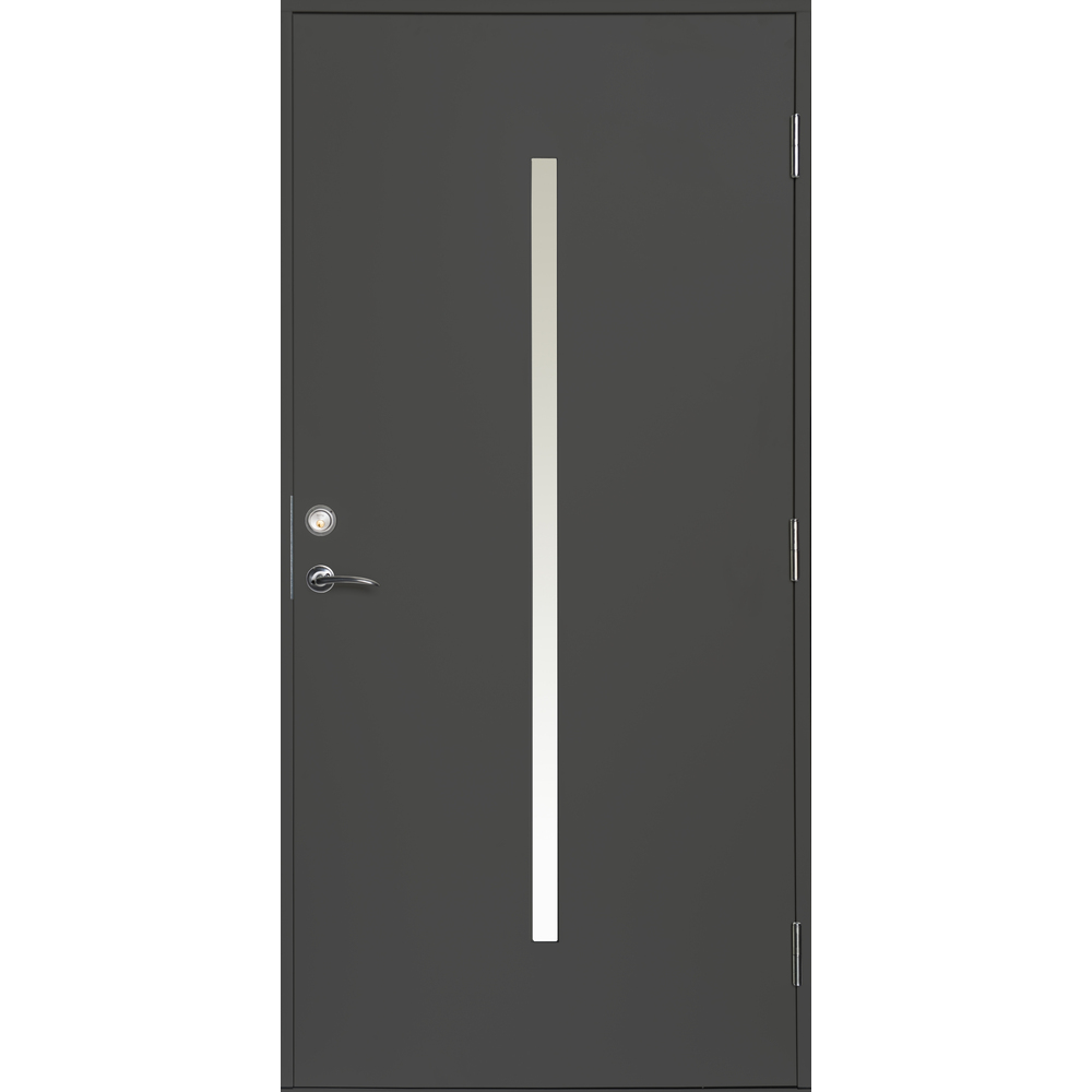 Harmonie Oslo ytterdør Oslo er en ytterdør som har et ekstra stilrent design som passer godt til moderne hus. Døren har 4-lags klart glass.