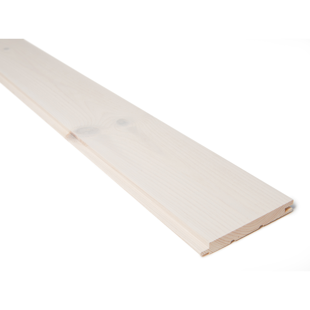 Bilde av Glattpanel 14x120 mm natur hvitlasert furu