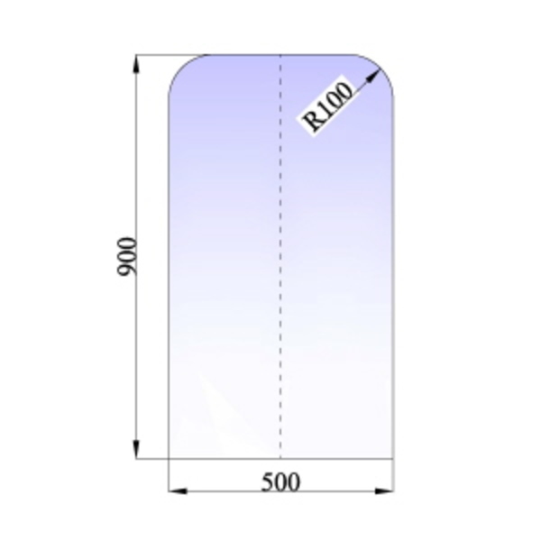 Gulvplate Stål 500x900 Sort Lakk