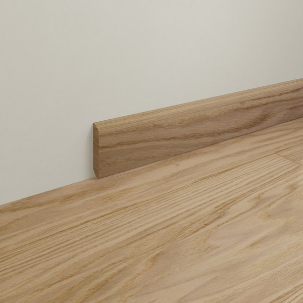 Fotlist eik mattlakkert finér 14x60x2250 mm lys