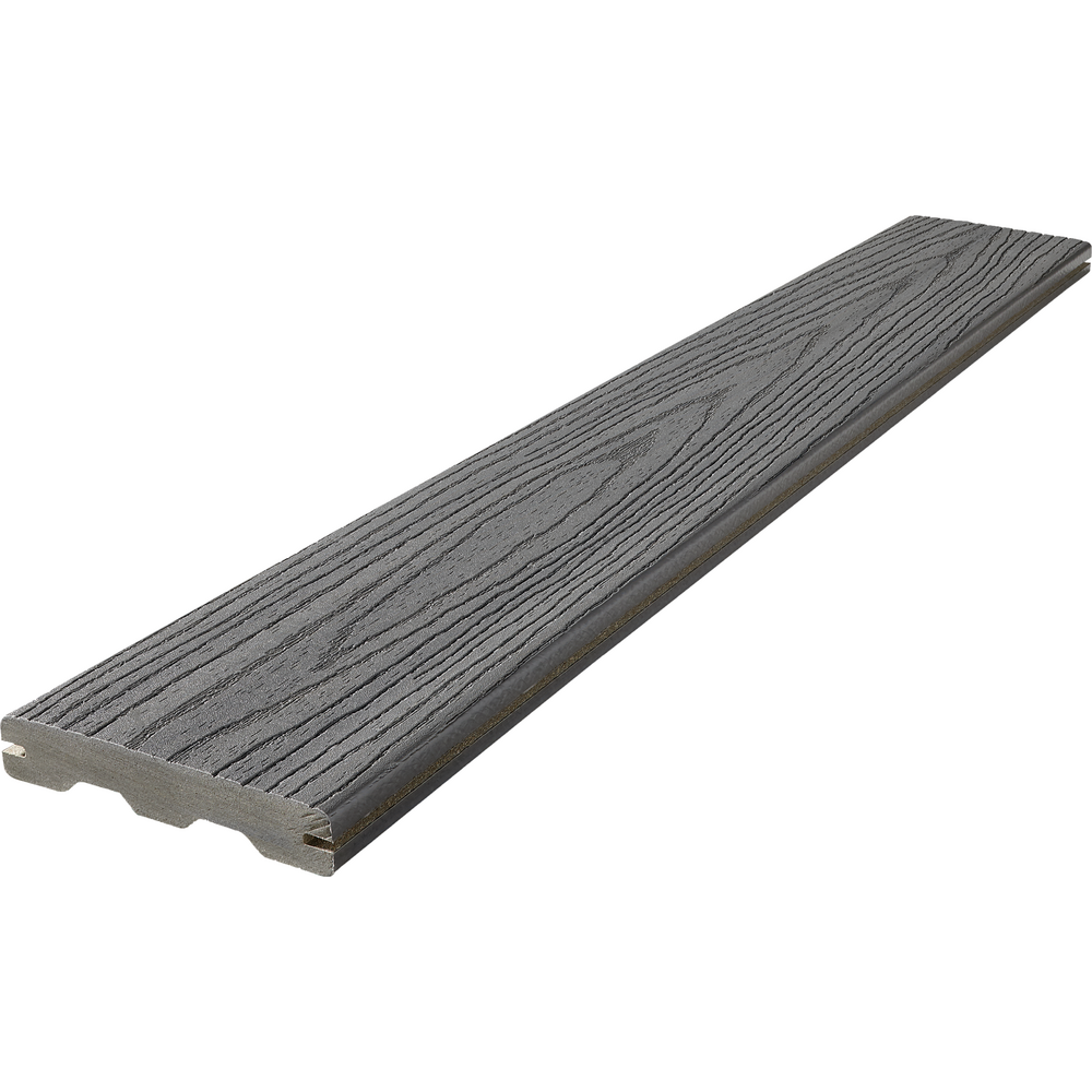 Terassebord fiberon good life resirkulert kompositt fastlengde tykkelse x bredde x lengde: 24x133x4880 mm beach house m/sidespor grå