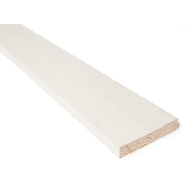 Kledning rektangulær gran 22x123 mm grunnet klasse 1 hvit