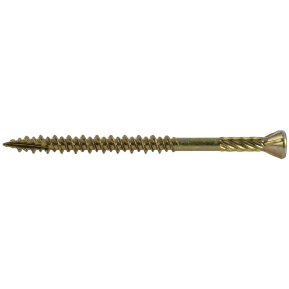 GULV/LISTESKRUE GK 3,9X57 A250 gulv/listeskrue 3,9x57 for innvendig bruk. Gulkromatisert. Delgjenget. R1 spor. Innhold 250 stk