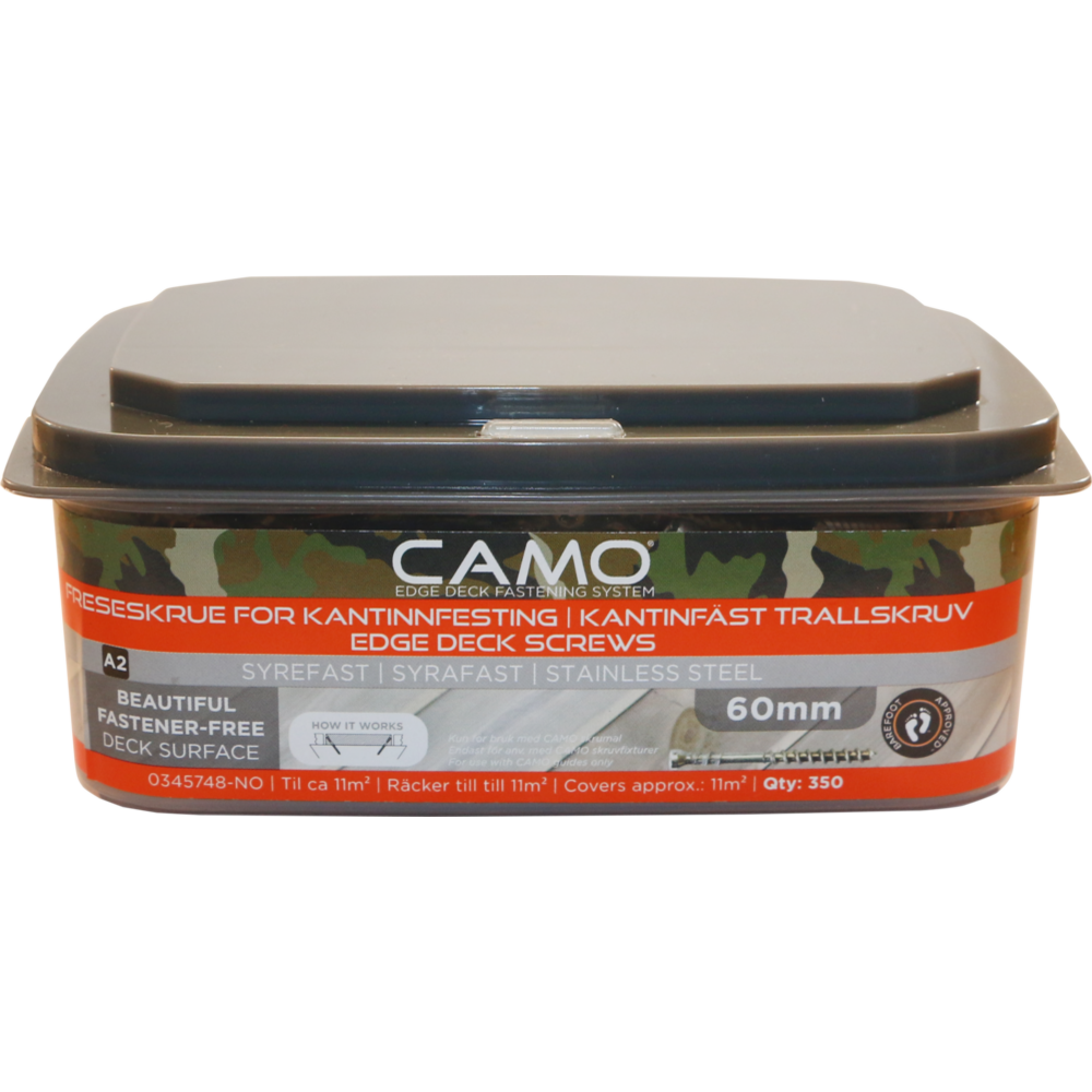 Camo Stainless Steel Wood Screw A2 60mm