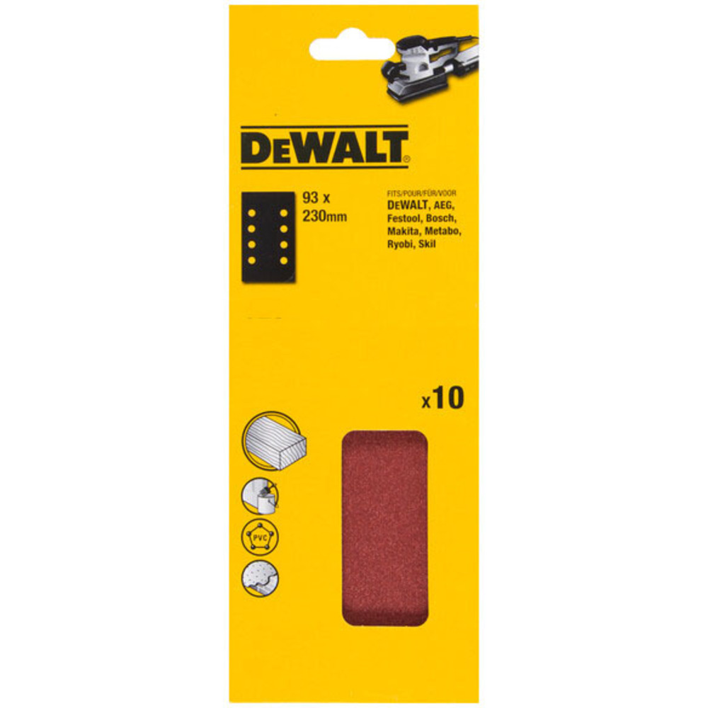Dewalt Dewalt Slipepapir Med 8hull, Dt8590, 60k, 1/3 Ark, Pakke A 10