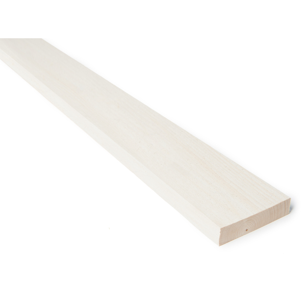Kledning rektangulær gran 22x98 mm grunnet klasse 1 hvit