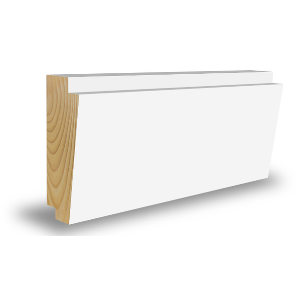Taklist furu dobbelskygge hvit bomull S0502-Y 21x45x4400 mm